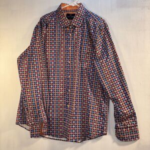 Suslo Couture Shirt 3XL Long Sleeve Button Down Men’s Multicolored Geometric
